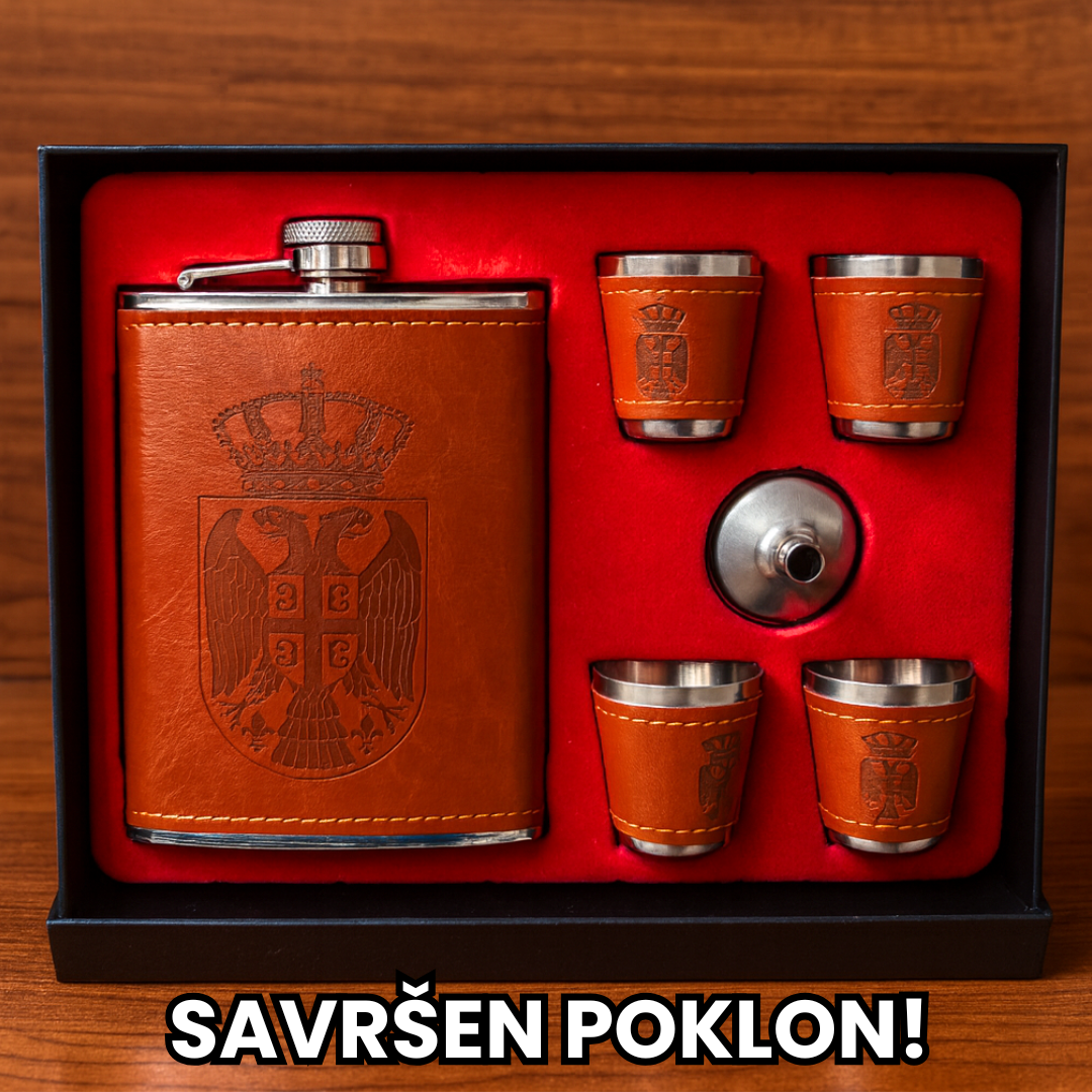 Pljoska + 4 čašice – ELEGANTAN SET