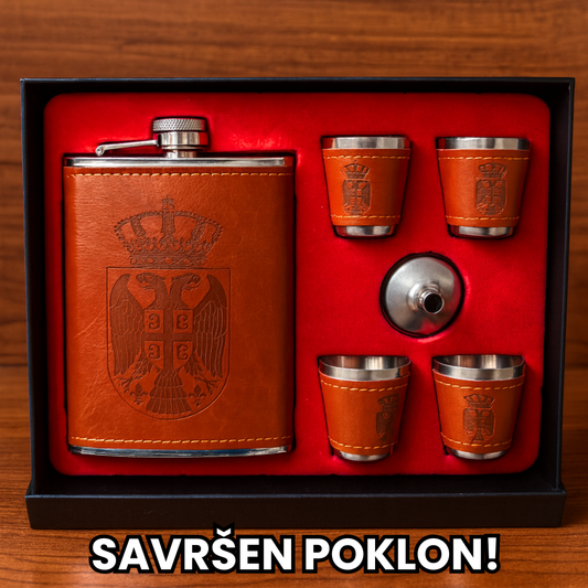 Pljoska + 4 čašice – ELEGANTAN SET