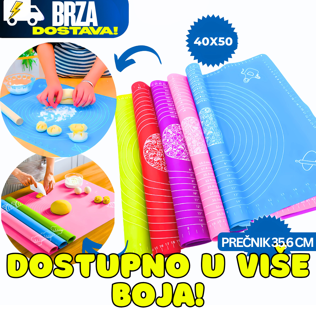 Silikonska podloga za testo 40x50cm